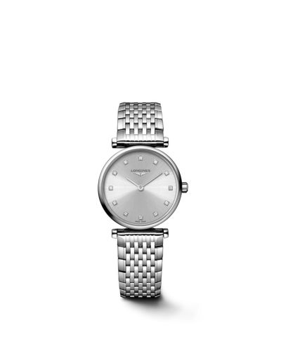 Longines La Grande Classique Quartz 24 Stainless Steel / Grey - Diamond / Bracelet L4.209.4.70.6