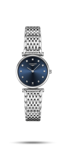 Longines La Grande Classique 24 Quartz Stainless Steel / Blue-Diamond / Bracelet L4.209.4.97.6