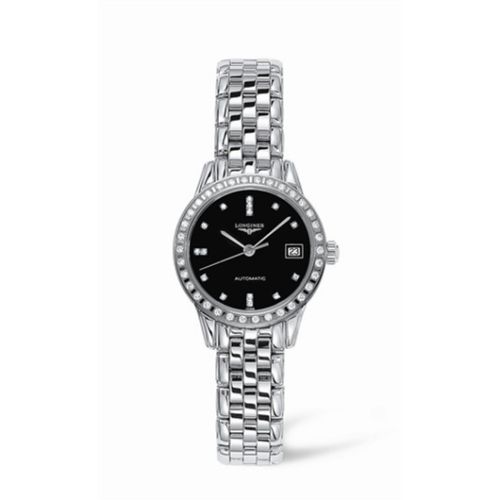 Longines Flagship 26 Automatic Diamond Bezel Black L4.274.0.57.6
