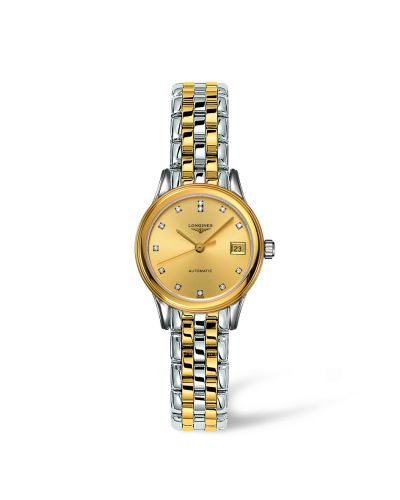 Longines Flagship 26 Automatic Two Tone Champagne Diamond L4.274.3.37.7