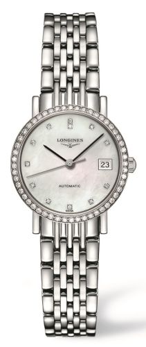 Longines Elegant Collection 25.5 Automatic Stainless Steel / Diamond / MOP / Bracelet L4.309.0.87.6