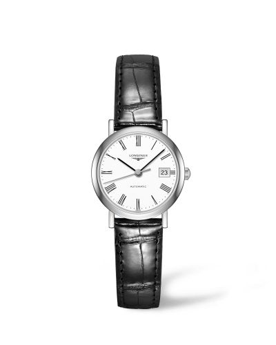 Longines Elegant Collection 25.5 Automatic Stainless Steel / White / Strap L4.309.4.11.2