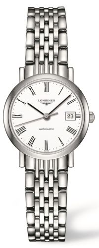 Longines Elegant Collection 25.5 Automatic Stainless Steel / White / Bracelet L4.309.4.11.6