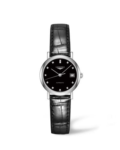Longines Elegant Collection 25.5 Automatic Stainless Steel / Black / Strap L4.309.4.57.2