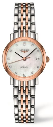 Longines Elegant Collection 25.5 Automatic Stainless Steel / Red Gold / MOP L4.309.5.87.7