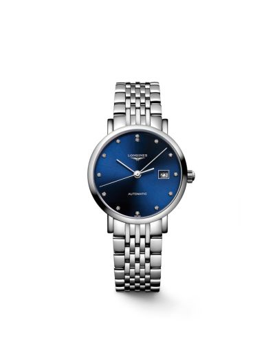 Longines Elegant Collection Automatic 29 Stainless Steel / Blue - Diamond / Bracelet L4.310.4.97.6