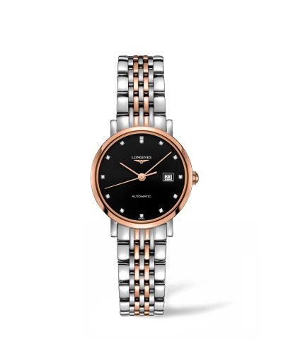 Longines Elegant Collection Automatic 29 Stainless Steel / Pink Gold / Black L4.310.5.57.7