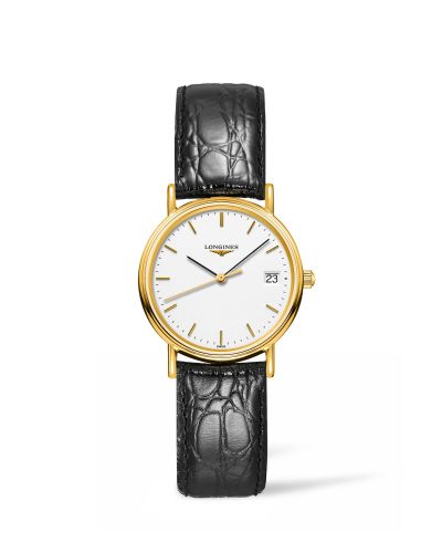 Longines Presence Quartz 30mm PVD Gold / White L4.320.2.12.2