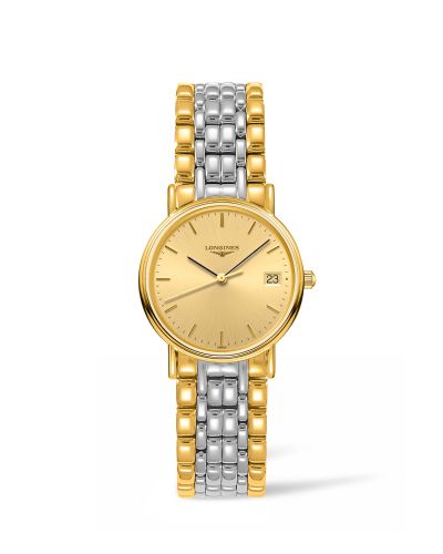 Longines Presence Quartz 30mm PVD Gold / Champagne / Bracelet L4.320.2.32.7