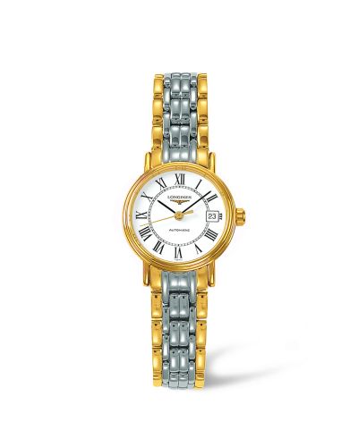 Longines Presence 25.5 Automatic PVD Gold / White - Roman / Bracelet L4.321.2.11.7
