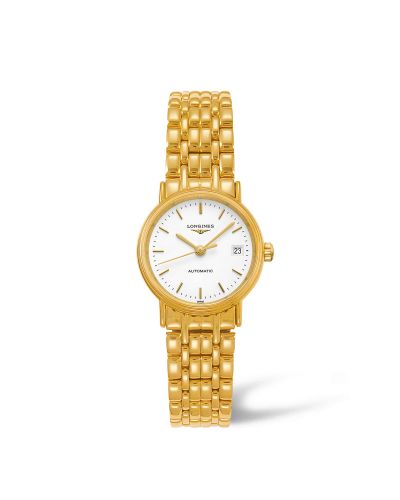 Longines Presence 25.5 Automatic PVD Gold / White / Bracelet L4.321.2.12.8
