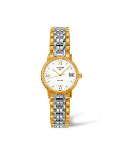 Longines Presence 25.5 Automatic PVD Gold / White - Mixed / Bracelet L4.321.2.15.7