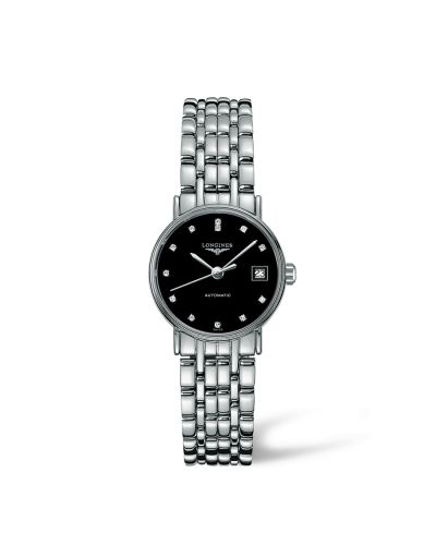 Longines Presence 25.5 Automatic Stainless Steel / Black - Diamond / Bracelet L4.321.4.97.6