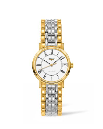 Longines Presence Automatic 30 PVD Gold / White - Roman / Bracelet L4.322.2.11.7