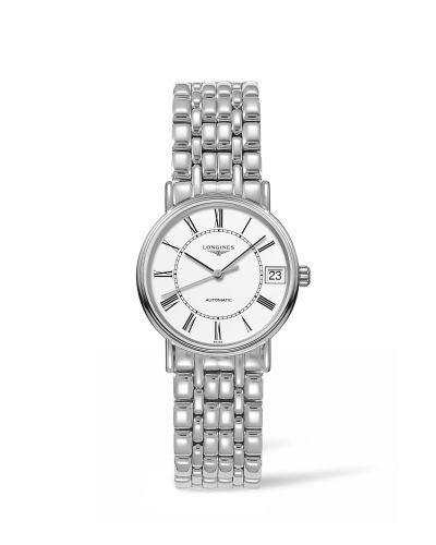 Longines Presence Automatic 30 Stainless Steel / White - Roman / Bracelet L4.322.4.11.6