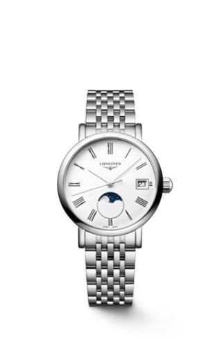 Longines Elegant Collection Moonphase 30 Stainless Steel / White / Bracelet L4.330.4.11.6