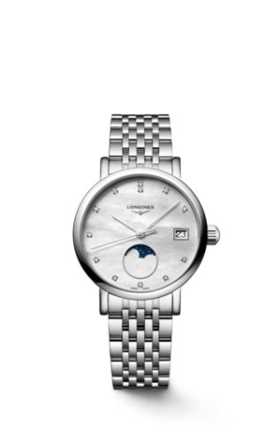 Longines Elegant Collection Moonphase 30 Stainless Steel / MOP / Bracelet L4.330.4.87.6