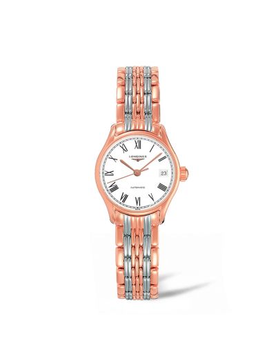 Longines Lyre 25 Automatic PVD Gold / White - Roman L4.360.1.11.7