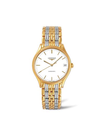 Longines Lyre 30 Automatic PVD Gold / White / Bracelet L4.361.2.12.7