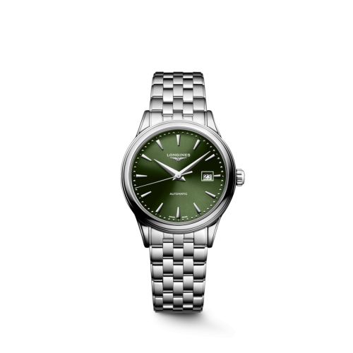 Longines Flagship 30 Stainless Steel / Green / Bracelet L4.374.4.02.6