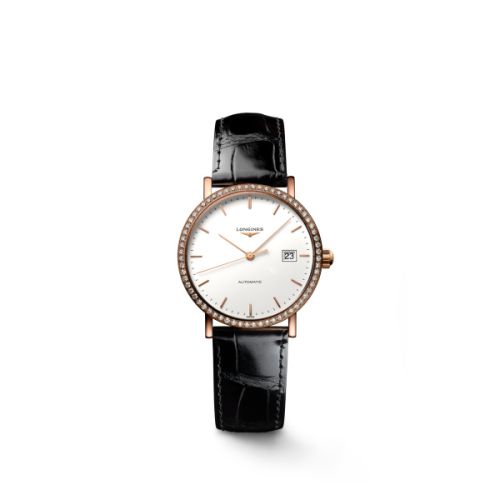 Longines Elegant Collection Automatic 27.2 Pink Gold - Diamond / White L4.378.9.12.4