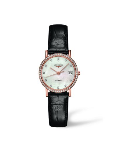 Longines Elegant Collection Automatic 27.2 Pink Gold / Diamond / MOP L4.378.9.87.0