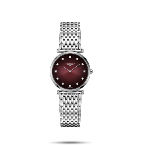 Longines La Grande Classique Quartz 29 Stainless Steel / Red / Bracelet L4.512.4.91.6