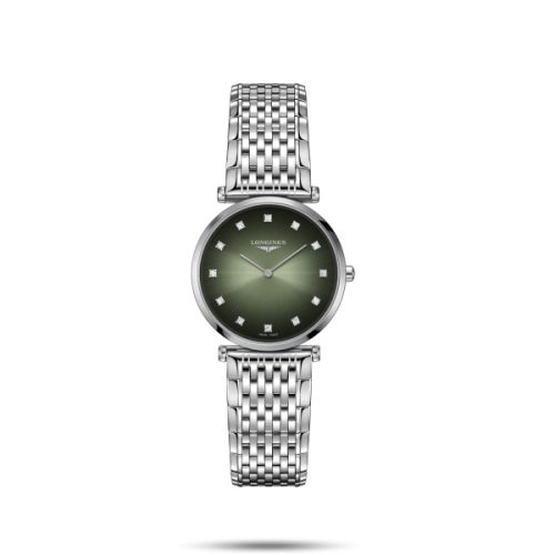 Longines La Grande Classique Quartz 29 Stainless Steel / Green / Bracelet L4.512.4.92.6