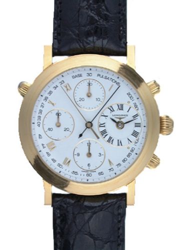 Longines Prestige Rattrapante Yellow Gold / White L4.654.6.11.2