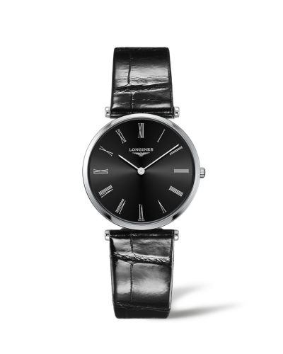 Longines La Grande Classique Quartz 33 Stainless Steel / Black - Roman L4.709.4.51.2