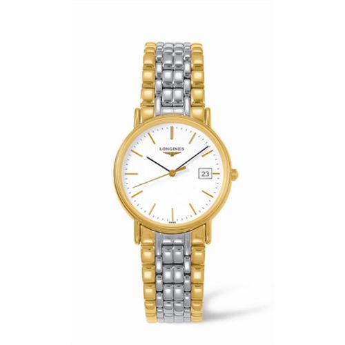 Longines Presence 33 Quartz Yellow White Bracelet L4.720.2.12.7
