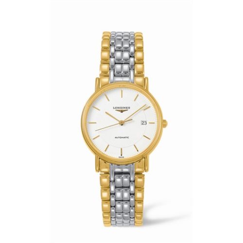 Longines Presence 34.5 Automatic Yellow Stick Bracelet Two Tone L4.721.2.18.7