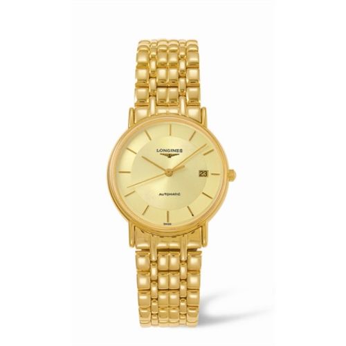 Longines Presence 34.5 Automatic Yellow Stick Yellow Bracelet L4.721.2.42.8