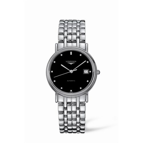Longines Presence 34.5 Automatic Stainless Steel Black Diamond L4.721.4.97.6