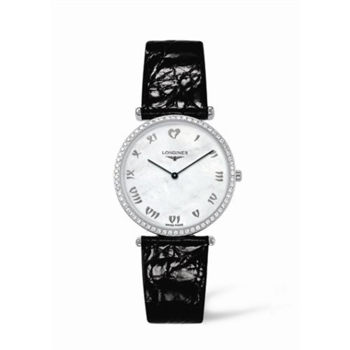 Longines La Grande Classique 33 Quartz Diamond Bezel Heart MOP L4.741.0.09.2
