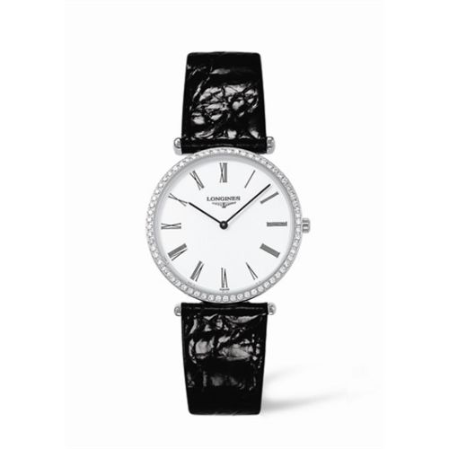 Longines La Grande Classique 33 Quartz Diamond Bezel Roman L4.741.0.11.2