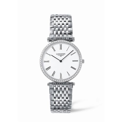 Longines La Grande Classique 33 Quartz Diamond Bezel Roman L4.741.0.11.6