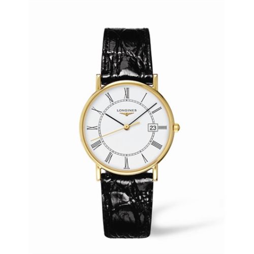 Longines Presence 33.5 Quartz Yellow Gold / White - Roman L4.743.6.11.2