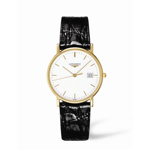 Longines Presence 33.5 Quartz Yellow Gold / White L4.743.6.12.2