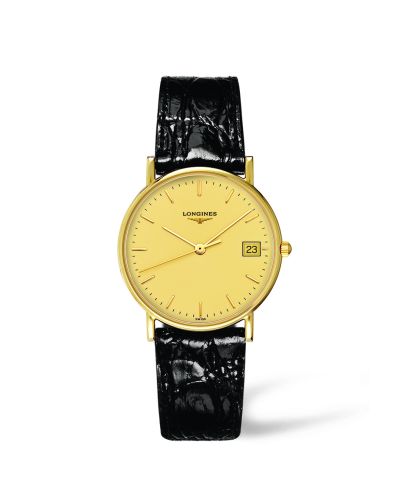 Longines Presence 33.5 Quartz Yellow Gold / Champagne L4.743.6.32.0