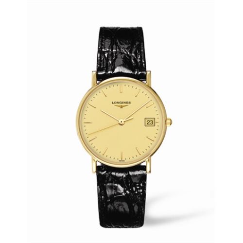 Longines Presence 33.5 Quartz Yellow Gold / Champagne L4.743.6.32.2