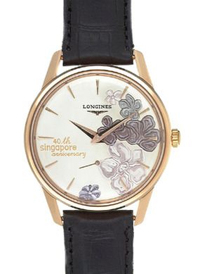 Longines Flagship Héritage Pink Gold Singapore 40th Anniversary L4.746.8.78.2