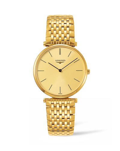 Longines La Grandes Classique Quartz 36 PVD / Champagne / Bracelet L4.755.2.32.8
