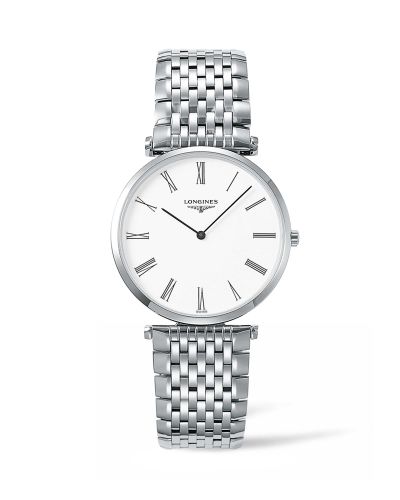 Longines La Grandes Classique Quartz 36 Stainless Steel / White Roman / Bracelet L4.755.4.11.6
