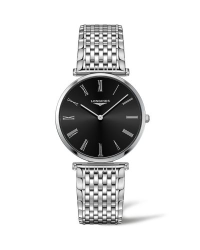 Longines La Grande Classique Quartz 36 Stainless Steel / Black - Roman / Bracelet L4.755.4.51.6