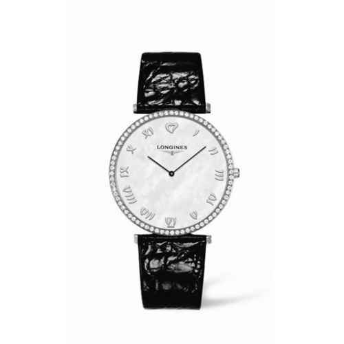 Longines La Grande Classique 37 Quartz Diamond Bezel Heart MOP L4.770.0.09.4