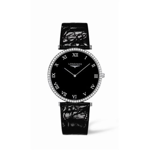 Longines La Grande Classique 37 Quartz Diamond Bezel Black L4.770.0.51.4