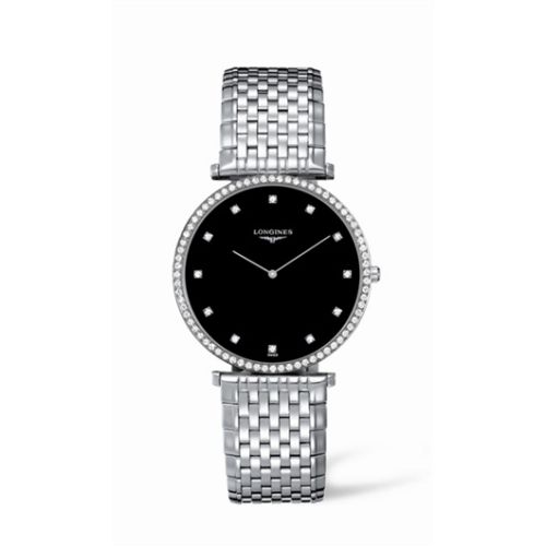 Longines La Grande Classique 37 Quartz Diamond Beze Black Diamondl L4.770.0.58.6