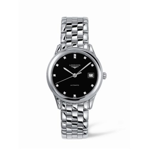 Longines Flagship 35.6 Automatic Stainless Steel Black Diamond L4.774.4.57.6