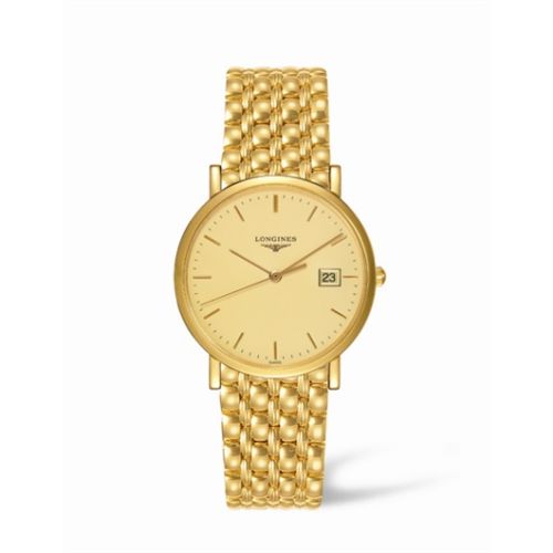 Longines Presence 34 Quartz Gold L4.777.6.12.6